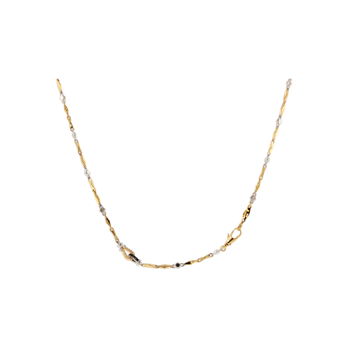 Accedi alla scheda di Zancan CATENA ZANCAN IN ORO GIALLO E ORO BIANCO CON DIAMANTI BIANCHI E DIAMANTI NERI - UC197GB