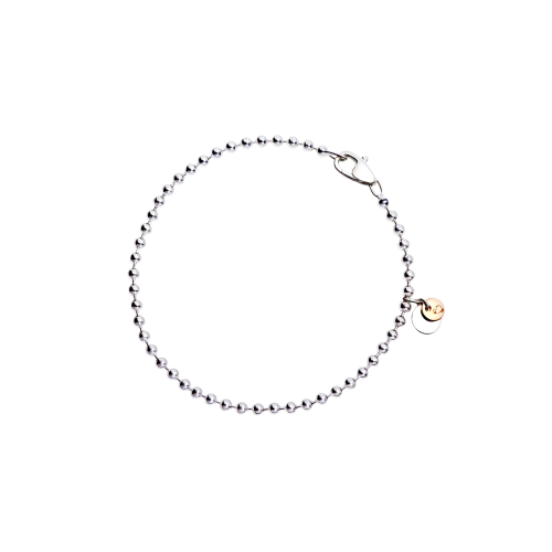 DODO BRACCIALI- BRACCIALE EVERYDAY - Bracciale in argento con piastrine in argento e oro rosa 9 kt - DBAG/9/1