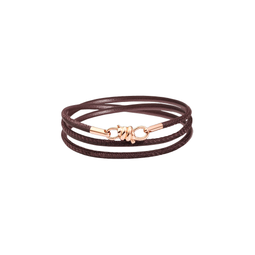 DODO BRACCIALE NODO IN ORO ROSA 9 KT E NAPPA - DKB/K9/MO9/K - DBB9008KNOT0LEM9R