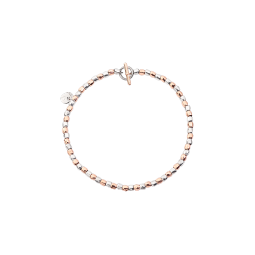 DODO MINI - BRACCIALE MINI GRANELLI IN ORO ROSA E ARGENTO - DBBAC/G59A - DBC0002GRANXG9AMX