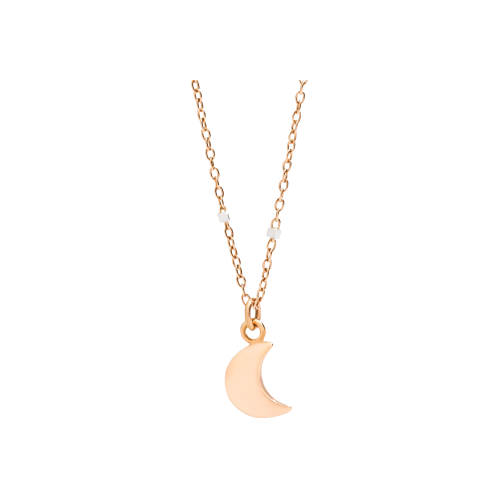 MINI DODO- COLLANA MINI LUNA IN ORO ROSA - DCLLP/LUPP/9/K