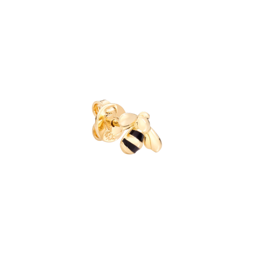 DODO SII TE STESSO - ORECCHINO SINGOLO APE SII TE STESSO IN ORO GIALLO E SMALTO - DOHBEEOG