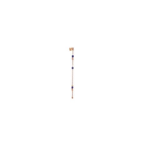 DODO ICON - ORECCHINO SINGOLO PENDENTE MINI GRANELLI IN ORO ROSA E CERAMICA - DHC1004GRANXCBL9R