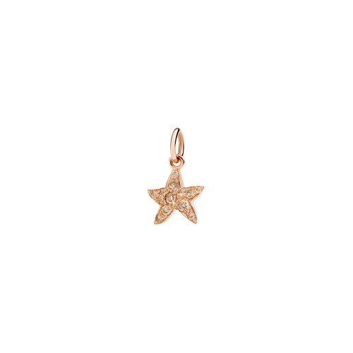 Stella Marina - Ciondolo in oro rosa 9 carati e diamanti brown