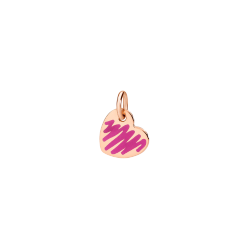 DODO LOVE - CUORE - CIONDOLO CUORE IN ORO ROSA E SMALTO - DMCUORG/9/PINK