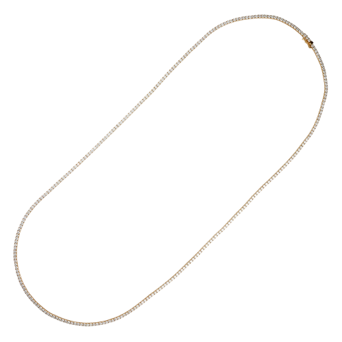 Collana tennis in oro rosa e diamanti bianchi - Lunghezza 80 cm. - DN8455DP