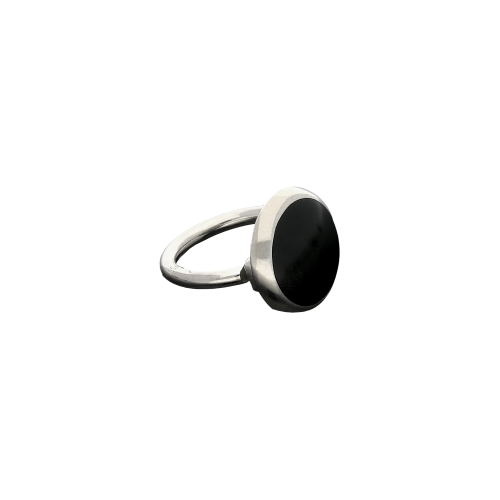 PORTACHIAVI POMELLATO IN ARGENTO E SMALTO NERO - E.A102/A/1 - E.A102/A/1