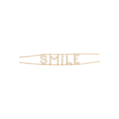 SMILE - Bracciale in oro rosa e diamanti bianchi - FB2424-5R001