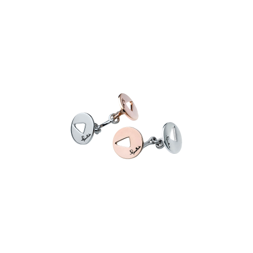 GEMELLI POMELLATO IN ORO ROSA 9 CARATI E ARGENTO RODIATO - G.A920/AG9/9 - G.A920/AG9/9