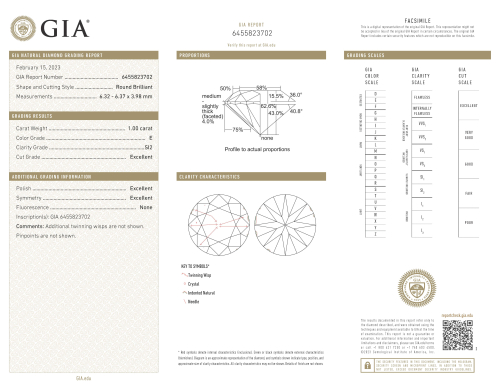 ANELLO SOLITARIO IN ORO BIANCO CON DIAMANTE CERTIFICATO GIA - BAAN255