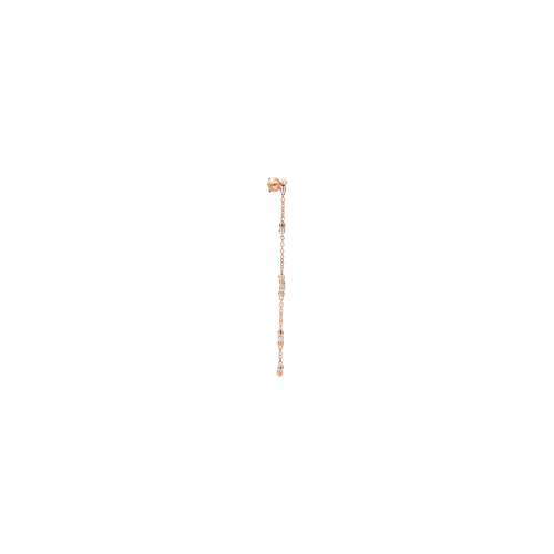 DODO ICON - ORECCHINO SINGOLO PENDENTE MINI GRANELLI IN ORO ROSA E ARGENTO - HC1005GRANX0009A
