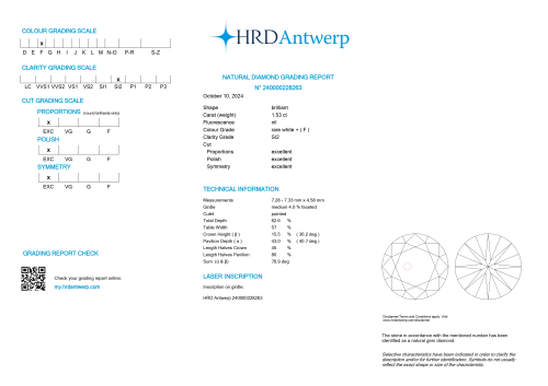 ORECCHINI SOLITARI IN ORO BIANCO CON DIAMANTI CERTIFICATI HRD - BAOR902