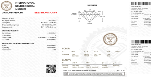 ORECCHINI SOLITARIO IN ORO BIANCO CON DIAMANTI CERTIFICATI IGI - BAOR31