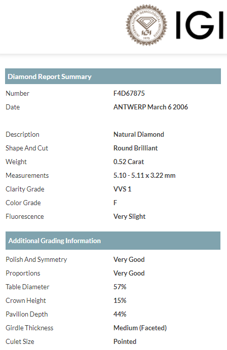 ANELLO RAMI IN PLATINO E DIAMANTI CERTIFICATI IGI - 3M00053W