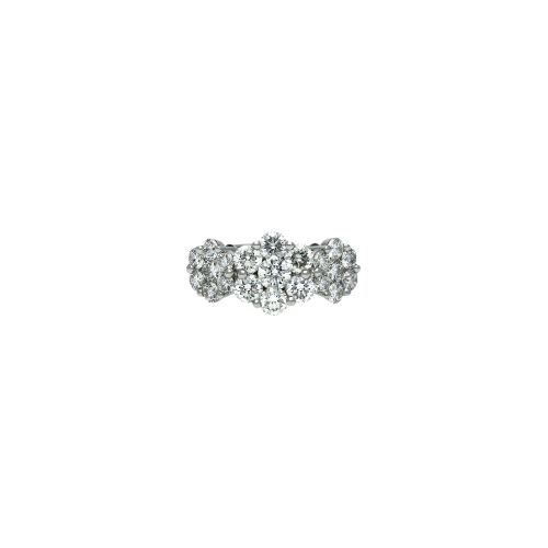 Anello in oro bianco 18 carati e diamanti bianchi taglio brillante - MR7360DW
