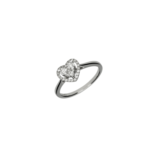 Anello in oro bianco 18 carati e diamanti bianchi - MR92170DW
