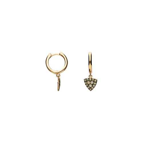Orecchini Triangolo in oro rosa e diamanti brown - FO2625R002N