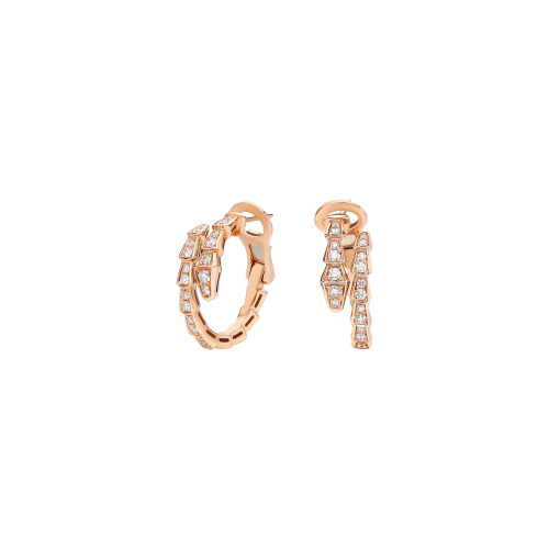 SERPENTI VIPER ORECCHINI IN ORO ROSA CON PAVÈ DI DIAMANTI - OR859271