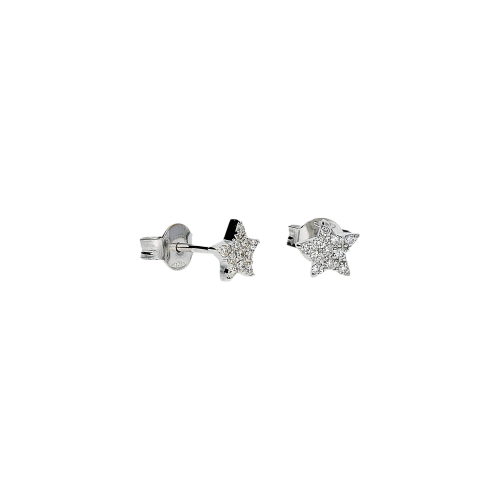 Orecchini in oro bianco 18 carati e diamanti bianchi taglio brillante - ORP325/1-OB