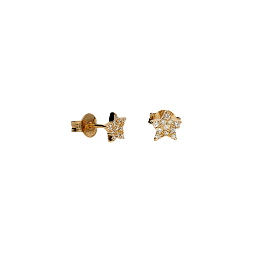 Orecchini in oro rosa 18 carati e diamanti bianchi taglio brillante - ORP325/1-OR
