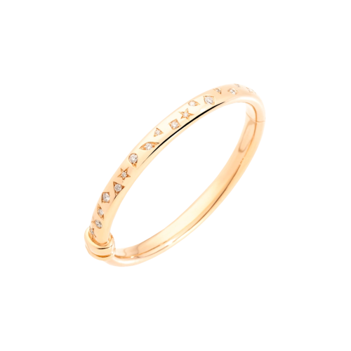 POMELLATO ICONICA - BRACCIALE ICONICA BANGLE MIN ORO ROSA E DIAMANTI - PBC1000O7000DB000 - PBC1000O7000DB000