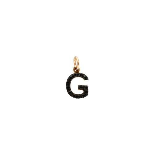 G - Ciondolo in oro rosa 18 carati e diamanti neri taglio brillante - PE6042GRNN