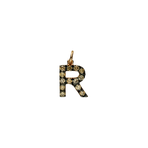 R - Ciondolo in oro rosa 18 carati e diamanti brown taglio brillante - FP2404-RR002N