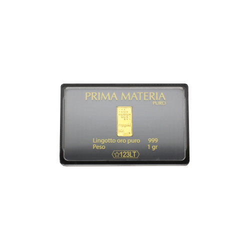 PRIMA MATERIA BLISTER 1 LINGOTTO ORO PURO 999 (24 CARATI) DA 1 GR. - PMG1GR