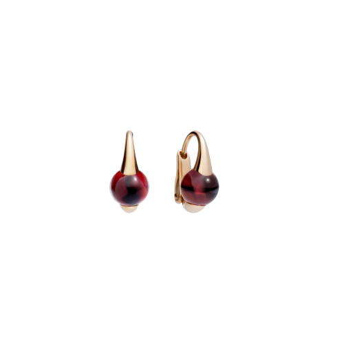 POMELLATO - ORECCHINI M'AMA NON M'AMA IN ORO ROSA CON GRANATI - POB0040O7000000OG