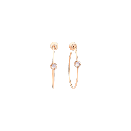 POMELLATO ORECCHINI IN ORO ROSA CON ADULARIE E DIAMANTI - POC0020O7WHRDB0AD