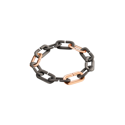 BRACCIALE IN ORO ROSA E TITANIO - T01332BR600