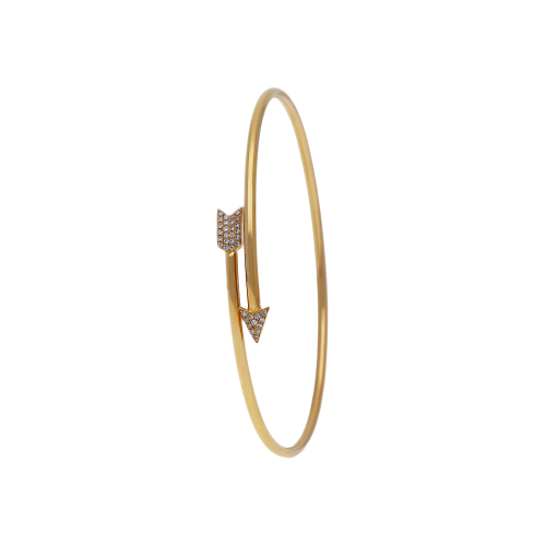 Bracciale Freccia in oro rosa 18 carati e diamanti bianchi taglio brillante - VB25016DP