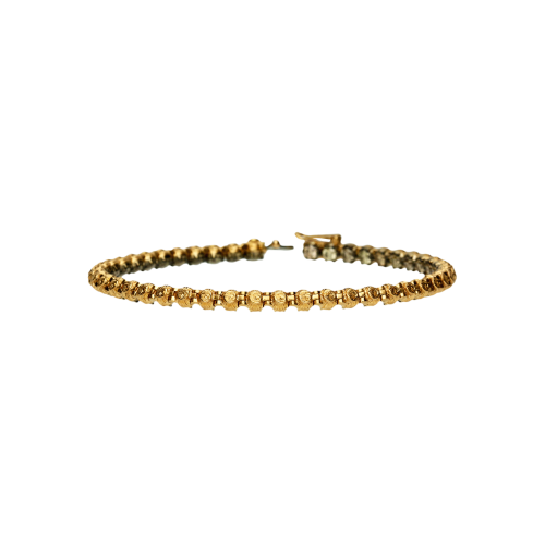 Bracciale tennis in oro rosa e diamanti brown