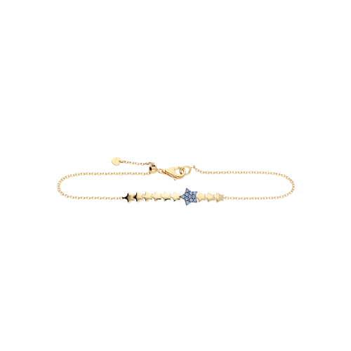 Bracciale stelle in oro rosa con zaffiri blu - VB27023SBLP