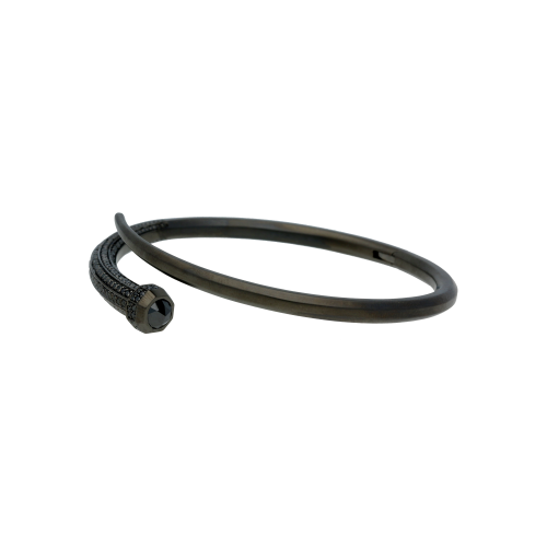 BRACCIALE CHIODO OCTAGON IN ORO NERO SATINATO E DIAMANTI NERI