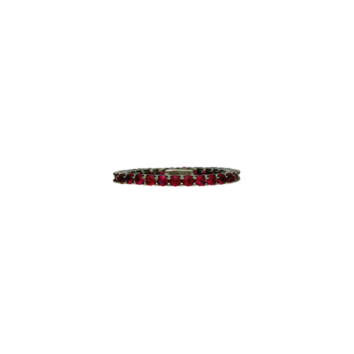 Anello in oro brunito e rubini taglio brillante - VE36RB/310BA