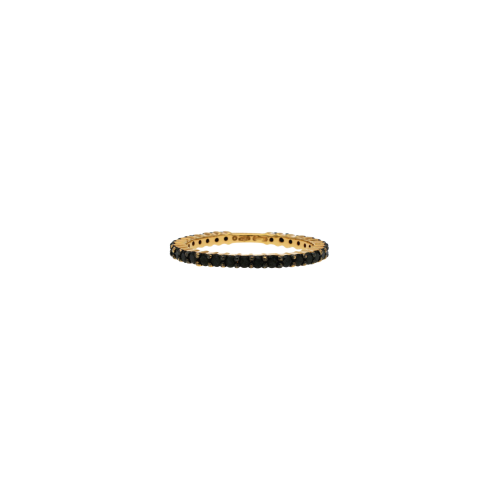 Anello in oro rosa 18 carati e diamanti neri taglio brillante - VR07599DKP