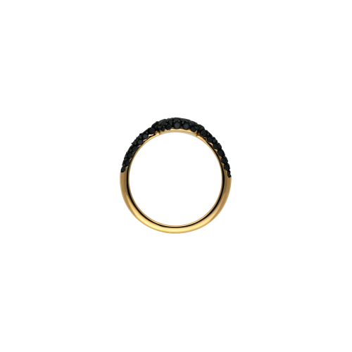 Anello in oro rosa 18 carati e diamanti neri taglio brillante - VR24965DKP-