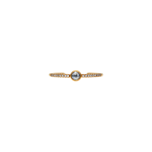 Anello in oro rosa 18 carati e diamanti bianchi taglio brillante - VR25435DP-