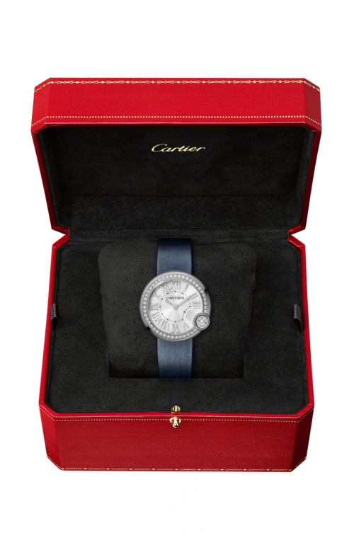 BALLON BLANC DE CARTIER 30 MM, QUARZO, ACCIAIO, DIAMANTI - W4BL0003
