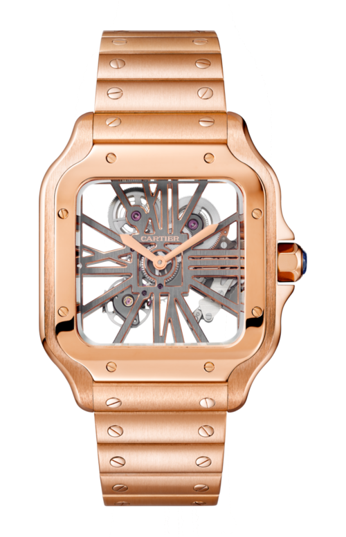 SANTOS DE CARTIER, MODELLO GRANDE, MOVIMENTO AUTOMATICO A CARICA MANUALE, ORO ROSA - WHSA0016