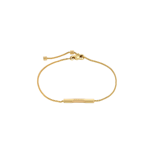 BRACCIALE GUCCI LINK TO LOVE CON BARRETTA "GUCCI" IN ORO GIALLO - YBA662106001016