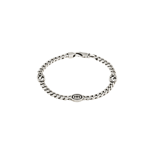 BRACCIALE GUCCI INTERLOCKING IN ARGENTO - YBA678660001 - YBA678660001