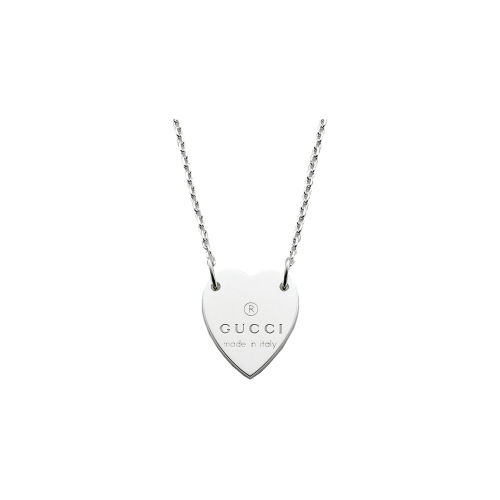 Collana Gucci Trademark in argento con ciondolo forma cuore - misura unica - YBB22351200100U
