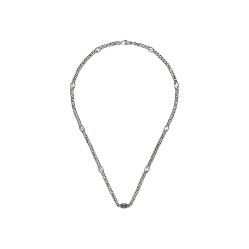 COLLANA GUCCI INTERLOCKING IN ARGENTO - YBB678661001