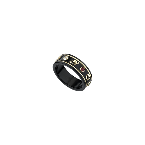 ANELLO GUCCI ICON CON PIETRE IN ORO GIALLO - YBC527095002