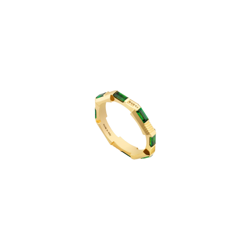 ANELLO GUCCI LINK TO LOVE IN ORO GIALLO CON TORMALINA - YBC6622560020