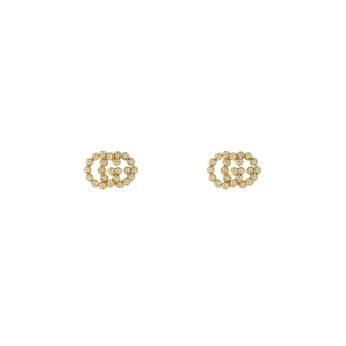 ORECCHINI GUCCI GG RUNNING IN ORO GIALLO E DIAMANTI - YBD48167600100U