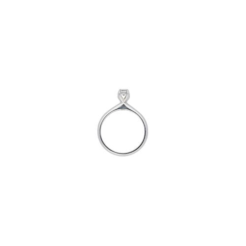 ANELLO SOLITARIO IN ORO BIANCO E DIAMANTE