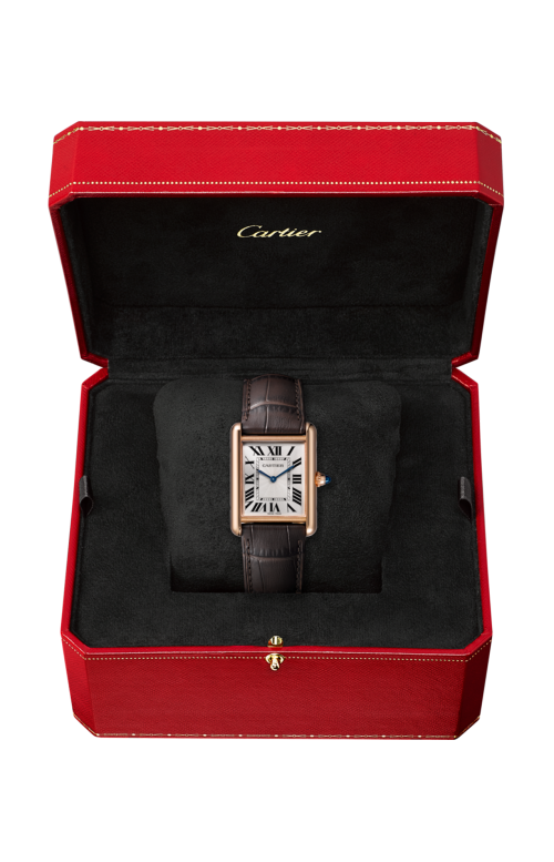 TANK LOUIS CARTIER MODELLO GRANDE, ORO ROSA, PELLE - WGTA0011